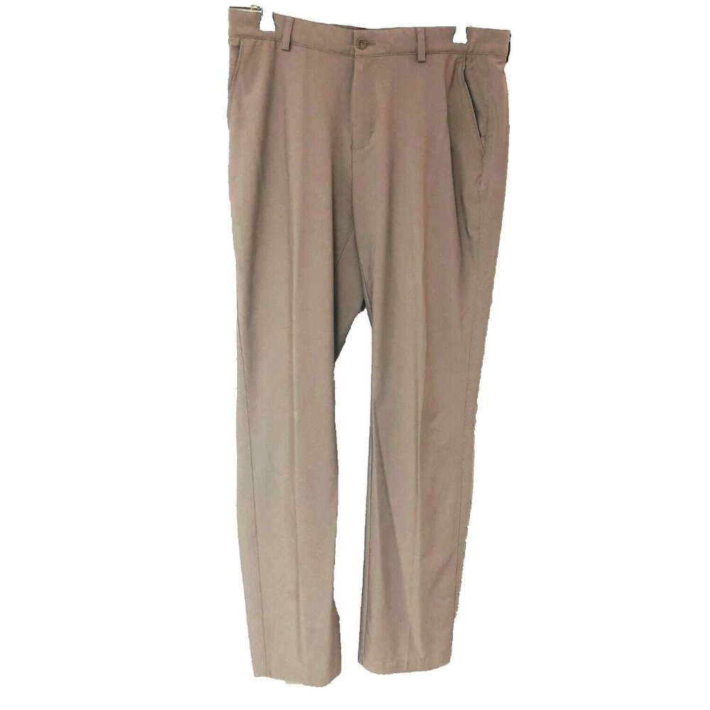 Greg Norman Beige ML75 Microlux Pants Men 34 x 34 Moisture Wrinkle Resistant - Picture 1 of 7